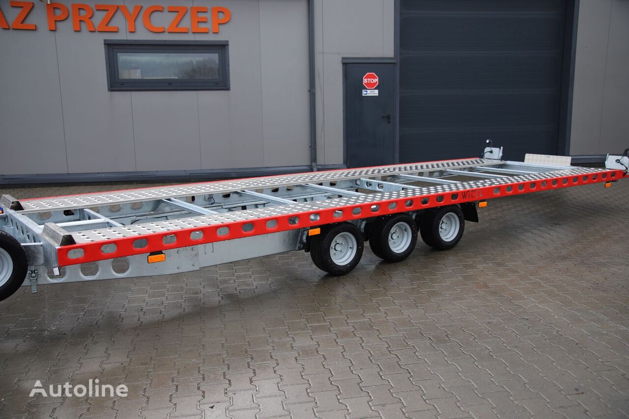 new Wiola uchylna 6.5 x 2.06 3 osie Koła 195R10C car transporter trailer