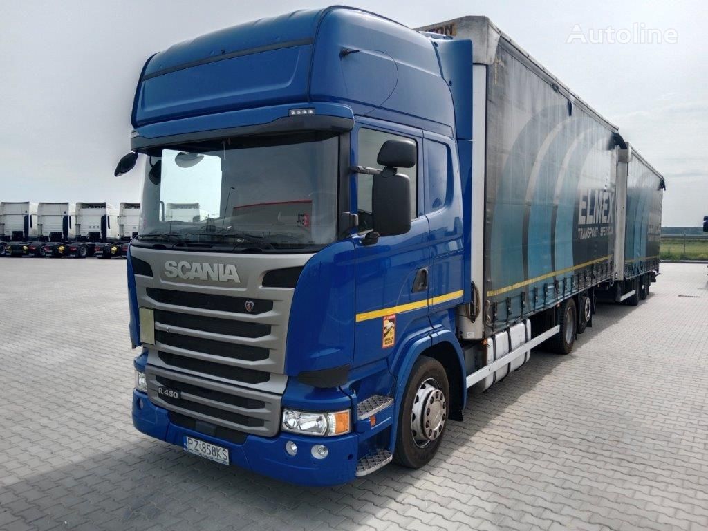 Scania R Serie curtainsider truck + curtain side trailer