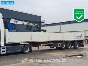 Kennis Wilken Kran 14.000-R 3 axles Kennis kran Steenoplegger BPW Lift+ flatbed semi-trailer