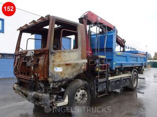 damaged DAF CF75 - 310 flatbed truck