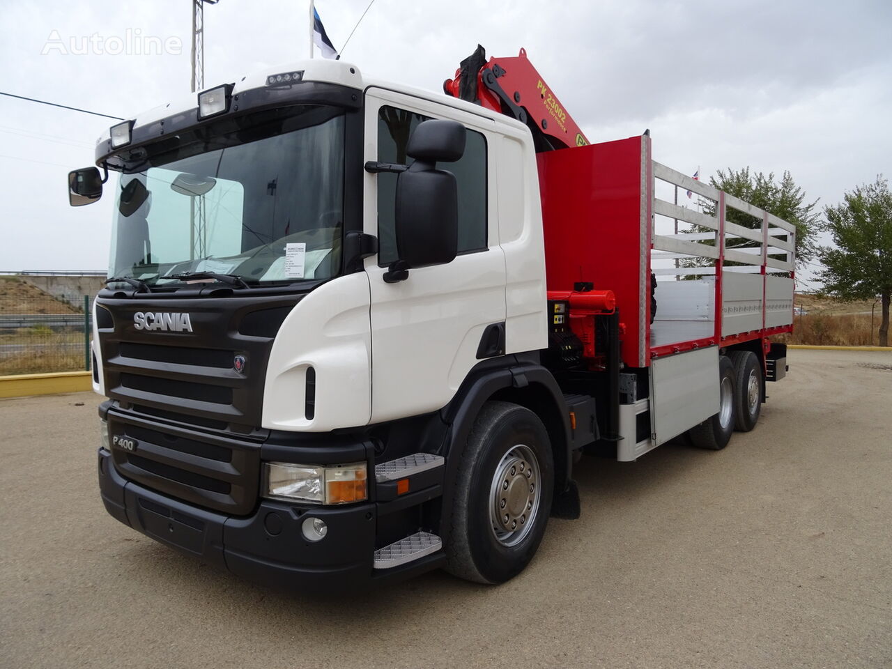 Scania P 400 flatbed truck