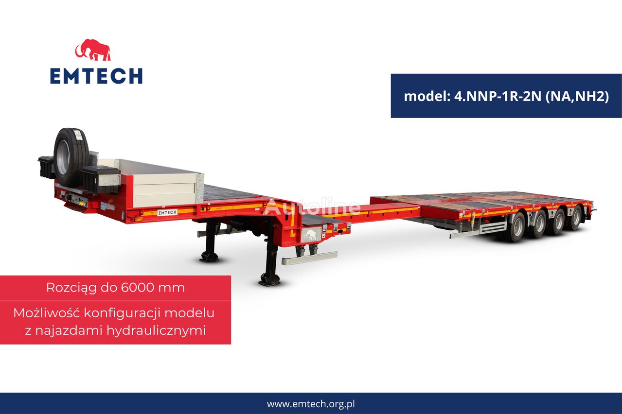 new Emtech SERIA NNP-R, MODEL: 4.NNP-1R-2N (NA, NH2) low bed semi-trailer