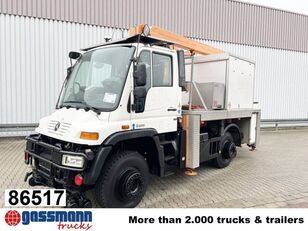 Mercedes-Benz Unimog U 400 4x4, Zweiwege ZW110, Ruthmann Steiger 13m universal communal machine