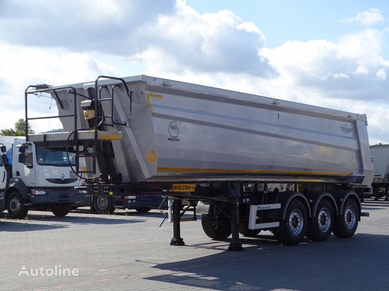 WIELTON TIPPER - 34 M3 / ALUMINIUM MULD - 4790 KG / LIFTED AXLE /  tipper semi-trailer