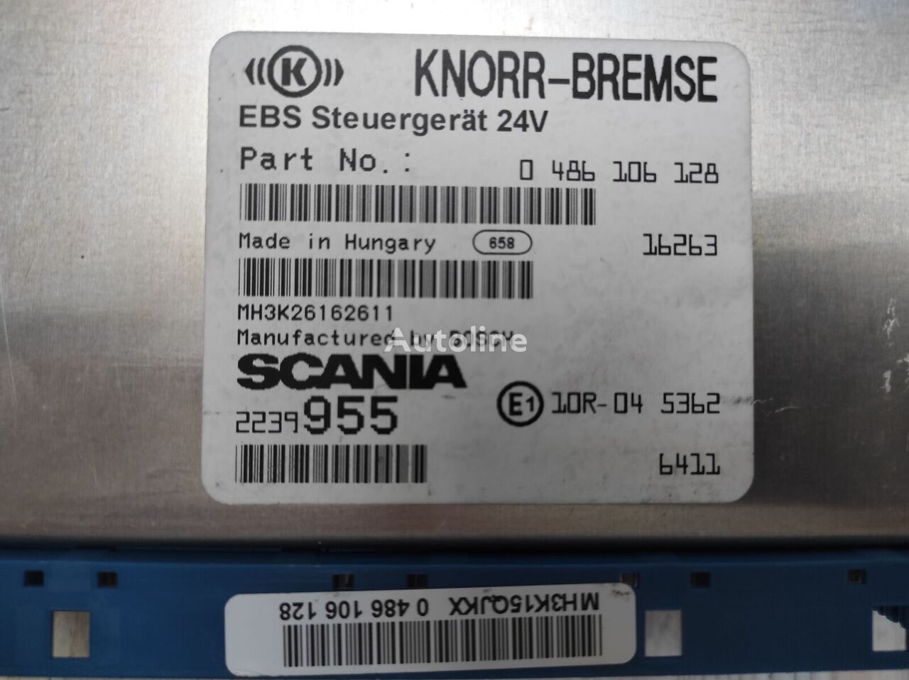 GENUINE KNORR-BREMSE SCANIA EBS CONTROL UNIT, BRAKES, 1863489 Knorr-Bremse for Knorr-Bremse 0486106065 0486106122 0486106128 0486106050 truck