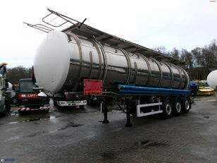 Clayton Chemical tank inox 37.5 m3 / 1 comp chemical tank trailer